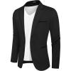 COOFANDY Men’s Casual Blazer Jacket Slim Fit Sports Coat Business Suit Jackets One Button(Black)