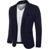 COOFANDY Men’s Casual Blazer Jacket Slim Fit Sports Coat Business Suit Jackets One Button(Navy Blue)