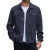 COOFANDY Men’s Cotton Denim Jacket Lightweight Trucker Western Jackets Casual Fashion Jean Coat(A-black)