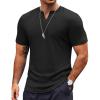 COOFANDY Mens Muscle T-Shirts V-Neck Slim Fit Workout Shirt Short Sleeve Longline Gym Athletic Tee Shirts(Solid Color-black)