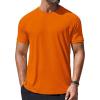 COOFANDY Mens Swim Shirt UPF 50+ Rash Guard Beach Tshirt Workout Quick Dry T Shirts for Running, Surfing and Hiking(Orange)
