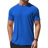 COOFANDY Mens Swim Shirt UPF 50+ Rash Guard Beach Tshirt Workout Quick Dry T Shirts for Running, Surfing and Hiking(Sky Blue)