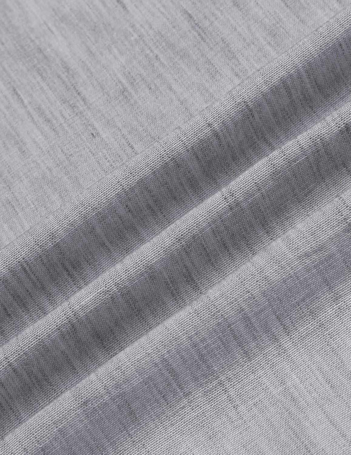 imageCOOFANDY Mens Button Down Shirts Short Sleeve Casual Shirt Summer Beach Textured ShirtsLight Grey