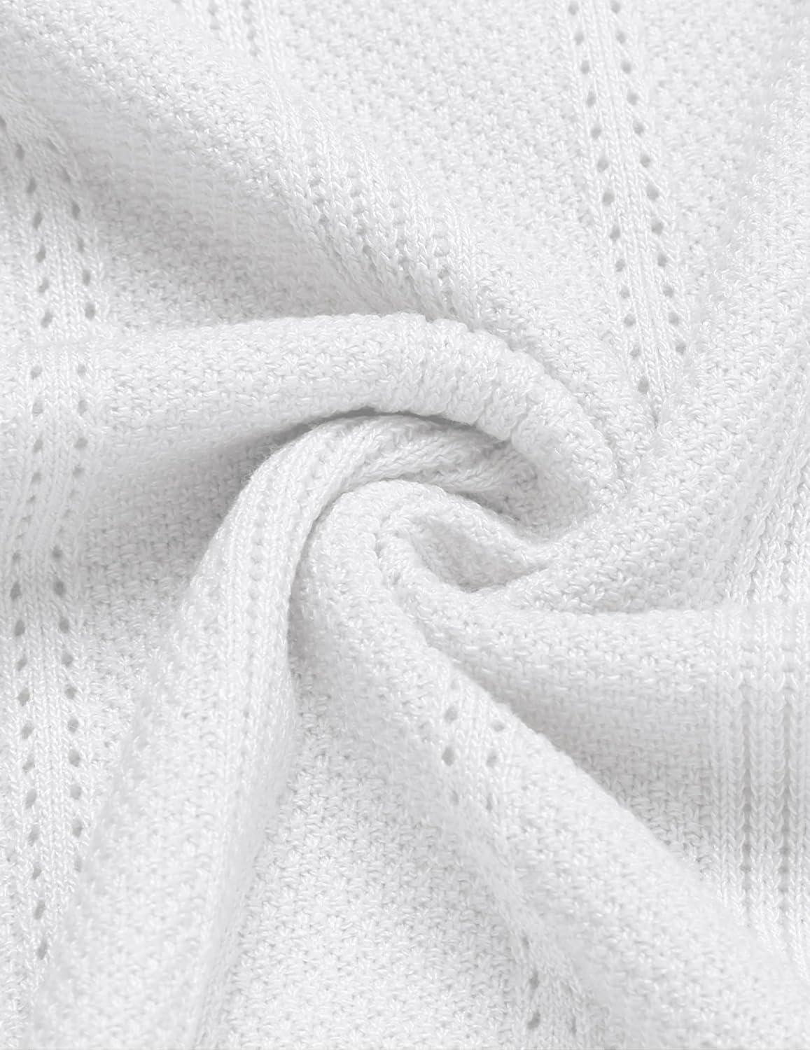 imageCOOFANDY Mens Knit Button Down Shirts Short Sleeve Polo Shirt Casual Vacation Summer Beach ShirtsWhite
