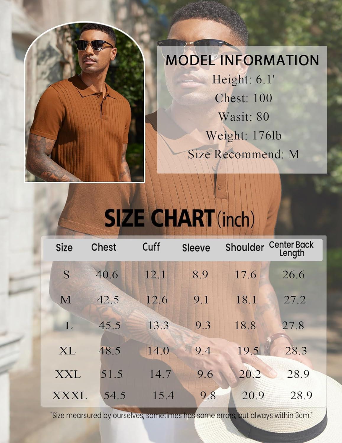 imageCOOFANDY Mens Knit Polo Shirts Short Sleeve Ribbed Knitted Shirt Summer Lightweight Casual Golf ShirtsBeige