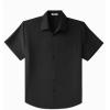 COOFANDY Big & Tall Shirts for Men Short Sleeve Button Down Casual Dress Shirts(Black)