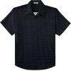 COOFANDY Big & Tall Shirts for Men Short Sleeve Button Down Casual Dress Shirts(Black-polka Dots)