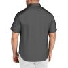 COOFANDY Big & Tall Shirts for Men Short Sleeve Button Down Casual Dress Shirts(Dark Grey)