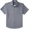 COOFANDY Big & Tall Shirts for Men Short Sleeve Button Down Casual Dress Shirts(Grey Black-square)