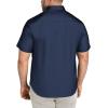 COOFANDY Big & Tall Shirts for Men Short Sleeve Button Down Casual Dress Shirts(Navy Blue)