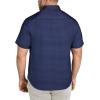 COOFANDY Big & Tall Shirts for Men Short Sleeve Button Down Casual Dress Shirts(Navy Blue-square)