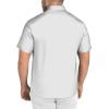 COOFANDY Big & Tall Shirts for Men Short Sleeve Button Down Casual Dress Shirts(White – Cross Pattern)