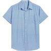COOFANDY Big & Tall Shirts for Men Short Sleeve Button Down Casual Dress Shirts(White – Diamond Pattern)