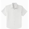 COOFANDY Big & Tall Shirts for Men Short Sleeve Button Down Casual Dress Shirts(White)