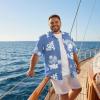 COOFANDY Big and Tall Men’s Hawaiian Shirts Short Sleeve Tropical Floral Button Down Shirt Casual Summer Beach Shirts(Blue Tropical Floral)