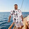 COOFANDY Big and Tall Men’s Hawaiian Shirts Short Sleeve Tropical Floral Button Down Shirt Casual Summer Beach Shirts(Pink – Tropical Vitality)