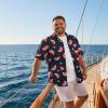 COOFANDY Big and Tall Men’s Hawaiian Shirts Short Sleeve Tropical Floral Button Down Shirt Casual Summer Beach Shirts(Watermelon)