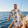 COOFANDY Big and Tall Men’s Hawaiian Shirts Short Sleeve Tropical Floral Button Down Shirt Casual Summer Beach Shirts(Yellow-palm Leaf)