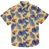 COOFANDY Big and Tall Men’s Hawaiian Shirts Short Sleeve Tropical Floral Button Down Shirt Casual Summer Beach Shirts(Yellow-palm Leaf)