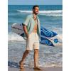 COOFANDY Men’s Button Down Shirt Short Sleeve Cotton Casual Summer Shirts Textured Beach Vacation Shirts for Men(Sage Green)