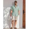 COOFANDY Men’s Button Down Shirt Short Sleeve Cotton Casual Summer Shirts Textured Beach Vacation Shirts for Men(Sage Green)