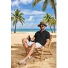 COOFANDY Men’s Button Down Shirts Short Sleeve Casual Shirt Summer Beach Textured Shirts(Black)