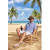 COOFANDY Men’s Button Down Shirts Short Sleeve Casual Shirt Summer Beach Textured Shirts(Dark Blue)