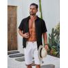 COOFANDY Mens Casual Button Down Shirt Short Sleeve Summer Shirt for Beach Vacation Resort Wear(Black)