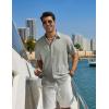 COOFANDY Mens Casual Button Down Shirt Short Sleeve Summer Shirt for Beach Vacation Resort Wear(Sage Green)