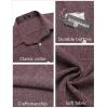 COOFANDY Men’s Casual Button Down Shirts Short Sleeve Linen Shirts Summer Beach Dress Shirt(Flecking Wine Red)