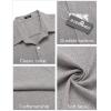 COOFANDY Men’s Casual Button Down Shirts Short Sleeve Linen Shirts Summer Beach Dress Shirt(Light Gray)