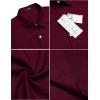 COOFANDY Men’s Casual Button Down Shirts Short Sleeve Linen Shirts Summer Beach Dress Shirt(Wine Red)