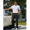 COOFANDY Mens Chino Pants Casual Business Dress Pants Stretch Golf Trousers with Pockets(Black)