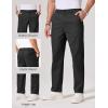 COOFANDY Mens Chino Pants Casual Business Dress Pants Stretch Golf Trousers with Pockets(Black)