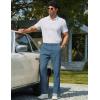 COOFANDY Mens Chino Pants Casual Business Dress Pants Stretch Golf Trousers with Pockets(Blue)
