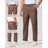COOFANDY Mens Chino Pants Casual Business Dress Pants Stretch Golf Trousers with Pockets(Brown)