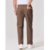 COOFANDY Mens Chino Pants Casual Business Dress Pants Stretch Golf Trousers with Pockets(Brown)