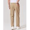 COOFANDY Mens Chino Pants Casual Business Dress Pants Stretch Golf Trousers with Pockets(Khaki)