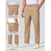 COOFANDY Mens Chino Pants Casual Business Dress Pants Stretch Golf Trousers with Pockets(Khaki)
