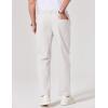 COOFANDY Mens Chino Pants Casual Business Dress Pants Stretch Golf Trousers with Pockets(White)