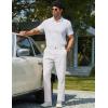 COOFANDY Mens Chino Pants Casual Business Dress Pants Stretch Golf Trousers with Pockets(White)
