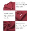 COOFANDY Men’s Cotton Linen Button Down Shirts Long Sleeve Casual Summer Beach Shirts for Men(Red)
