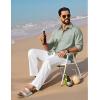 COOFANDY Men’s Cotton Linen Button Down Shirts Long Sleeve Casual Summer Beach Shirts for Men(Sage Green)