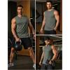 COOFANDY Mens Dry Fit Workout Tank Top Sleeveless Gym Muscle Shirt UPF 50+ Summer Running Athletic Tshirts(Army Green)