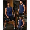 COOFANDY Mens Dry Fit Workout Tank Top Sleeveless Gym Muscle Shirt UPF 50+ Summer Running Athletic Tshirts(Navy Blue)