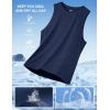 COOFANDY Mens Dry Fit Workout Tank Top Sleeveless Gym Muscle Shirt UPF 50+ Summer Running Athletic Tshirts(Navy Blue)