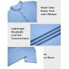COOFANDY Men’s Henley Shirt Short Sleeve Stand Collar Summer Casual Beach Hippie T-Shirts(Blue)