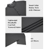 COOFANDY Men’s Henley Shirt Short Sleeve Stand Collar Summer Casual Beach Hippie T-Shirts(Dark Grey)
