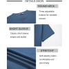 COOFANDY Mens Henley Shirts Short Sleeve Casual Stylish Tshirt Lightweight Summer Basic Tee Tops(Blue)