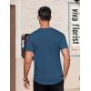 COOFANDY Mens Henley Shirts Short Sleeve Casual Stylish Tshirt Lightweight Summer Basic Tee Tops(Dark Blue)
